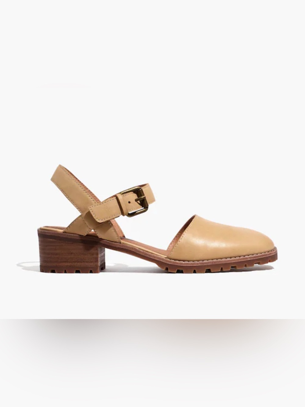 Madewell The Claudie Lug Sole Mary Jane Leather Sandals 8